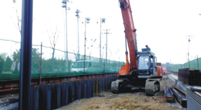 鋼板樁應用于北京東壩中路管線工程